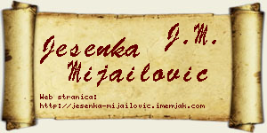 Jesenka Mijailović vizit kartica